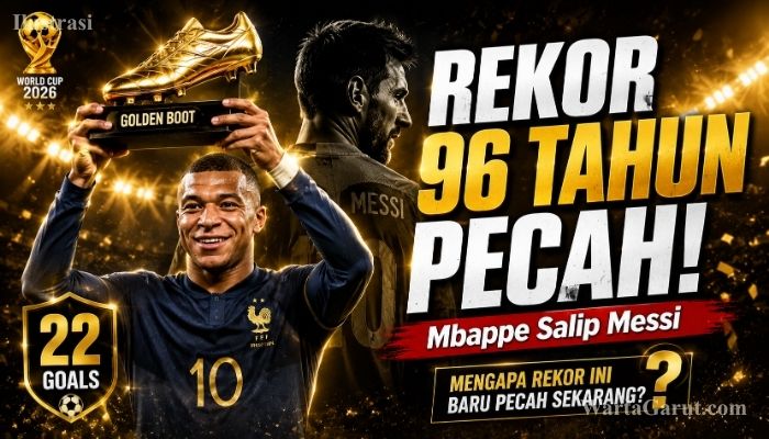 Kylian Mbappe mengangkat penghargaan Golden Boot setelah memastikan diri menjadi top skor Piala Dunia 2026 sekaligus memecahkan rekor sepanjang sejarah turnamen.