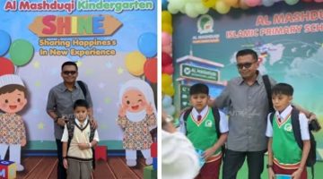 Wakil Bupati Garut Putri Karlina mengapresiasi Maula Akbar Mulyadi Putra yang mengantar ketiga anak mereka ke Al Mashduqi Islamic School Garut pada hari pertama sekolah sebagai bentuk dukungan terhadap Gerakan Ayah Mengantar Anak (GAMAS).