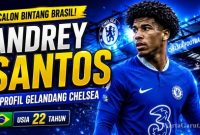 Andrey Santos saat membela Chelsea. Gelandang muda asal Brasil itu terus menunjukkan perkembangan sebagai salah satu prospek terbaik di lini tengah.