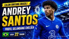 Andrey Santos saat membela Chelsea. Gelandang muda asal Brasil itu terus menunjukkan perkembangan sebagai salah satu prospek terbaik di lini tengah.