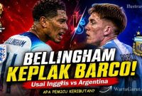 Valentin Barco dan Jude Bellingham terlibat insiden setelah laga Inggris vs Argentina di semifinal Piala Dunia 2026.