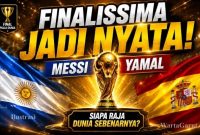 Lionel Messi dan Lamine Yamal menjelang final Spanyol vs Argentina pada Piala Dunia 2026 yang disebut sebagai Finalissima sesungguhnya