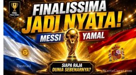 Lionel Messi dan Lamine Yamal menjelang final Spanyol vs Argentina pada Piala Dunia 2026 yang disebut sebagai Finalissima sesungguhnya