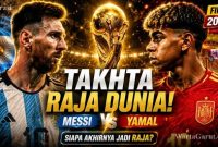 Lionel Messi dan Lamine Yamal menjadi sorotan menjelang Final Piala Dunia 2026 saat Argentina menghadapi Spanyol dalam duel dua generasi sepak bola dunia.