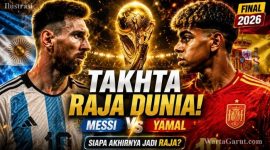 Lionel Messi dan Lamine Yamal menjadi sorotan menjelang Final Piala Dunia 2026 saat Argentina menghadapi Spanyol dalam duel dua generasi sepak bola dunia.