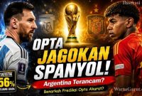 Lionel Messi dan Lamine Yamal menjadi pusat perhatian menjelang Final Piala Dunia 2026 saat simulasi Opta menempatkan Spanyol sebagai favorit menghadapi Argentina.