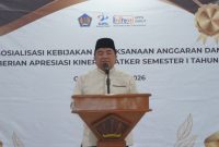 Bupati Garut Abdusy Syakur Amin menghadiri Sosialisasi Kebijakan Pelaksanaan Anggaran di KPPN Garut dan menekankan percepatan penyerapan anggaran agar berdampak langsung pada perekonomian masyarakat.