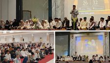 Keluarga besar Yayasan Al Musaddadiyah mengikuti Haul Prof KH Anwar Musaddad dan Haul ke-32 Rd. Atikah Musaddad di Ballroom Yayasan Al Musaddadiyah Garut
