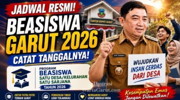 Jadwal pelaksanaan Program Beasiswa Satu Desa/Kelurahan Satu Sarjana Tahun 2026 yang disiapkan Pemerintah Kabupaten Garut.