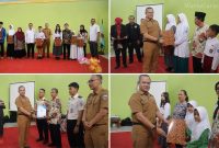 Kepala Dinas Koperasi dan UKM Kabupaten Garut memaparkan perkembangan pembangunan KDMP pada peringatan Hari Koperasi Nasional 2026.