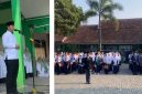 Kepala Kantor Kementerian Agama Kabupaten Garut, Dr. H. Saepulloh, S.Ag., M.Pd.I., memberikan sambutan pada pembukaan MATSAMA MAN 1 Garut di lapangan upacara MAN 1 Garut, Senin (13/7/2026).