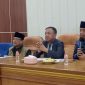 Kepala Kementerian Agama Kabupaten Garut, Dr. H. Saepulloh, M.Pd., memberikan keterangan kepada awak media usai pengumuman seleksi calon pimpinan BAZNAS Kabupaten Garut di Aula Kantor MUI Garut, Rabu (22/7/2026).