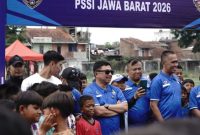 Bupati Garut Abdusy Syakur Amin menghadiri pembukaan Liga Jabar Istimewa U-12 Zona Priangan Timur di SOR RAA Adiwijaya Garut.
