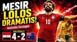 Australia vs Mesir Berakhir Dramatis, Mohamed Salah Bawa The Pharaohs Menang Adu Penalti 