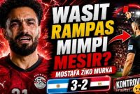 Mostafa Zico bereaksi seusai laga Argentina vs Mesir pada babak 16 besar Piala Dunia 2026. Penyerang Mesir mengkritik keputusan wasit setelah kekalahan dramatis 2-3.