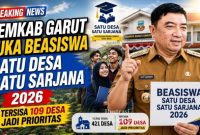 Ilustrasi sosialisasi Program Beasiswa Satu Desa Satu Sarjana Garut Tahun Anggaran 2026.