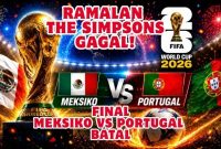 Meksiko vs Portugal Tinggal Mitos? The Simpsons Resmi Gagal Ramalkan Final Piala Dunia FIFA 2026