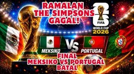 Meksiko vs Portugal Tinggal Mitos? The Simpsons Resmi Gagal Ramalkan Final Piala Dunia FIFA 2026