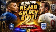 Kylian Mbappe menjadi sorotan jelang duel Prancis vs Inggris karena masih berpeluang merebut Golden Boot Piala Dunia 2026.