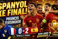 Mikel Oyarzabal merayakan gol pembuka saat membawa Spanyol mengalahkan Prancis 2-0 pada semifinal Piala Dunia 2026.