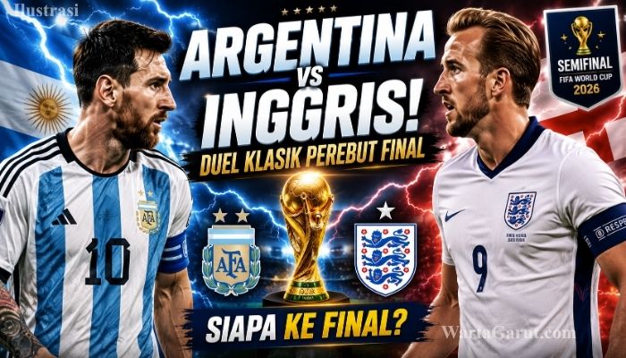 Timnas Inggris dan Argentina kembali bertemu di semifinal Piala Dunia 2026 dalam duel klasik yang memperebutkan satu tiket menuju final