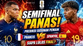 Prediksi susunan pemain Prancis vs Spanyol pada semifinal Piala Dunia 2026 menampilkan Kylian Mbappe dan Lamine Yamal sebagai pemain kunci.