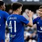 Pemain Manchester United merayakan gol ke gawang Rosenborg