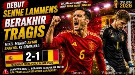 Debut Senne Lammens Berakhir Tragis, Mikel Merino Antar Spanyol ke Semifinal