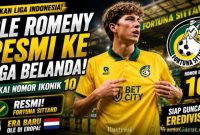 Ole Romeny mengenakan jersey Fortuna Sittard usai resmi bergabung dengan klub Eredivisie