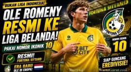 Ole Romeny mengenakan jersey Fortuna Sittard usai resmi bergabung dengan klub Eredivisie