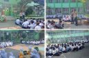 Panit I Binmas Polsek Garut Kota memberikan edukasi bahaya narkoba dan keselamatan berlalu lintas kepada peserta MPLS 2026 di SMK Muhammadiyah Garut.
