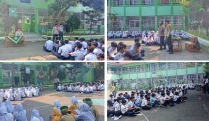 Polsek Garut Kota Edukasi Bahaya Narkoba saat MPLS 2026 di SMK Muhammadiyah Garut 1 smk muhahamdiy arut