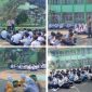 Panit I Binmas Polsek Garut Kota memberikan edukasi bahaya narkoba dan keselamatan berlalu lintas kepada peserta MPLS 2026 di SMK Muhammadiyah Garut.