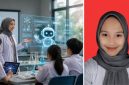 Ilustrasi penggunaan chatbot AI sebagai pendamping pembelajaran sains di sekolah Indonesia.