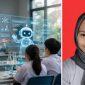 Ilustrasi penggunaan chatbot AI sebagai pendamping pembelajaran sains di sekolah Indonesia.