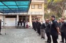 Sekda Garut Nurdin Yana memimpin apel pagi jajaran Diskominfo Kabupaten Garut di Halaman Kantor Diskominfo, Kamis (6/8/2026).