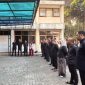 Sekda Garut Nurdin Yana memimpin apel pagi jajaran Diskominfo Kabupaten Garut di Halaman Kantor Diskominfo, Kamis (6/8/2026).