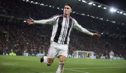Ilustrasi Dušan Vlahović saat masih memperkuat Juventus