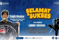 Faqih Khaidar, mahasiswa Teknik Elektro Fakultas Teknik UNIGA, meraih Juara 1 Nasional pada Indonesia MuayThai Championship 2026.