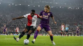 Ilustrasi duel Feyenoord dan Go Ahead Eagles dalam lanjutan Eredivisie di De Kuip.