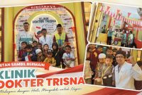Sebanyak 17 anak mengikuti upacara bendera dalam rangka HUT ke-81 Republik Indonesia sebelum menjalani khitan di Bale Khitan Paseban Garut, Senin (17/8/2026).