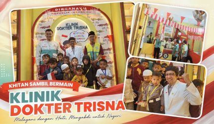 17 anak mengikuti upacara HUT RI sebelum menjalani khitan di Garut
