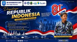 Kepala SMK Muhammadiyah Garut Yan Yan Hermawan, S.Pd.I menyampaikan pesan semangat belajar, berkarya dan berakhlak pada momentum HUT ke-81 RI.