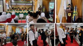 Ketua Dewan Pembina Yayasan Dharma Husada Insani Garut Dr. H. Hadiat, MA, menyampaikan arah pengembangan IKKHG dalam PKKMB Tahun Akademik 2026/2027, Rabu (19/8/2026).
