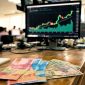 Ilustrasi pergerakan nilai tukar rupiah terhadap dolar AS.