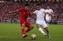 Ilustrasi pertandingan Timnas Indonesia menghadapi Singapura pada laga terakhir Grup A Piala AFF 2026 di Stadion Jalan Besar, Singapura, Jumat, 7 Agustus 2026.