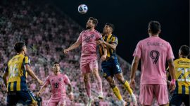 Lionel Messi menjadi bintang kemenangan Inter Miami 4-2 atas Atlético San Luis pada laga pembuka Leagues Cup 2026 di Nu Stadium, Florida,Kamis, 6 Agustus 2026. (Ilustrasi/WartaGarut.com)