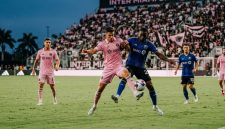 Ilustrasi pertandingan Inter Miami CF melawan CF Montréal di MLS.