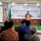 Direktur Utama PT Surya Garut Abadi H. Ismar Zakaria saat menyampaikan laporan progres penggunaan Batik Muhammadiyah Garut, Kamis (20/8/2026).