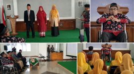 Ketua PDM Garut, Dr. Agus Rahmat Nugraha, menyampaikan arahan saat Pelantikan Kepala Sekolah dan Madrasah di lingkungan Majelis Dikdasmen dan PNF PDM Garut di Gedung Dakwah Muhammadiyah Garut, Selasa, 4 Agustus 2026